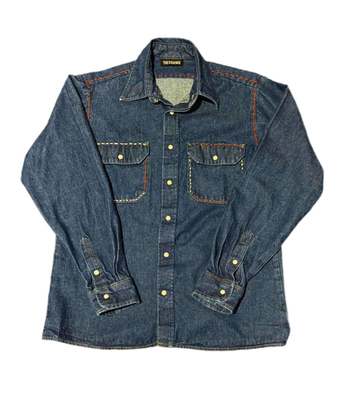 Hand Stitched Upcycled Heavyweight Denim Work Shirt – The